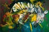 ZEBRA, 1997, Öl auf Leinwand, 80 x 120 cm